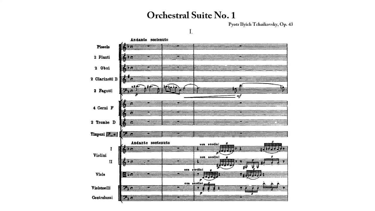 Tchaikovsky: Suite No. 1, Op. 43 (with Score) - YouTube