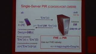 Vinod Vaikuntanathan / Efficient Fully Homomorphic Encryption from (Standard) LWE 6 -1