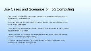 Use Cases and Scenarios of Fog Computing | Fog Computing-II