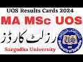 MA MSc 2nd Annual 2023 Result Cards Sargodha University | MA MSc Results 2024 UOS