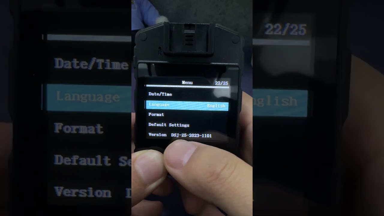 Set the date and time of SYDYAM 2K body camera Z5 
