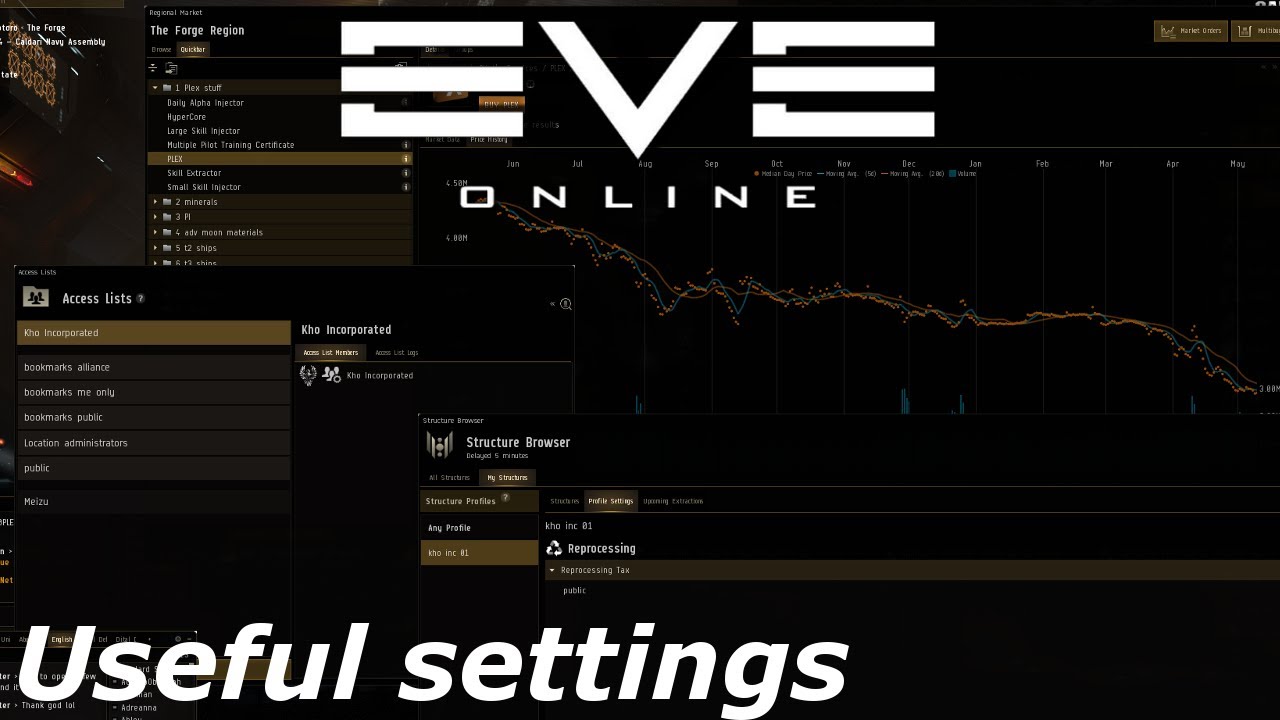 EVE Online Market settings, access lists and structure profiles YouTube