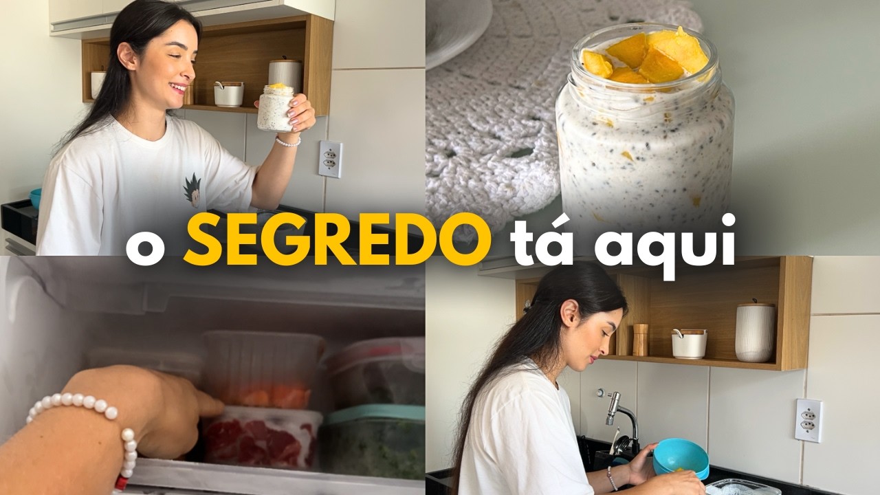 Organizando Minhas Refeições da Semana pra Ganhar Massa | Rotina Real