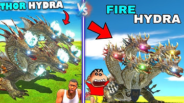 NOOB HYDRA vs PRO HYDRA vs HACKER HYDRA in Animal Revolt Battle Simulator