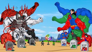 Rescue Team Hulk, Spider, Super vs Team Venom : Returning from the Dead SECRET- FUNNY.