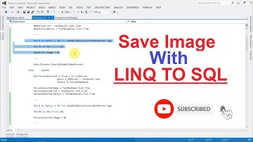 How to Save Image Using LINQ To Sql IN VB.NET