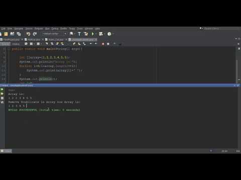 Remove Duplicate Element from Sorted and unsorted Array in Java