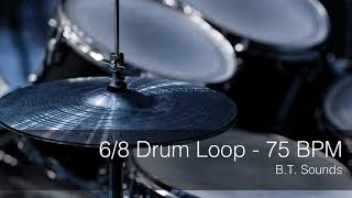 Video thumbnail of "6/8 Drum Loop 75 BPM"