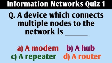 Information Networks Quiz 1 | Computer Science Quiz | Knowledge Enhancer Quizzes