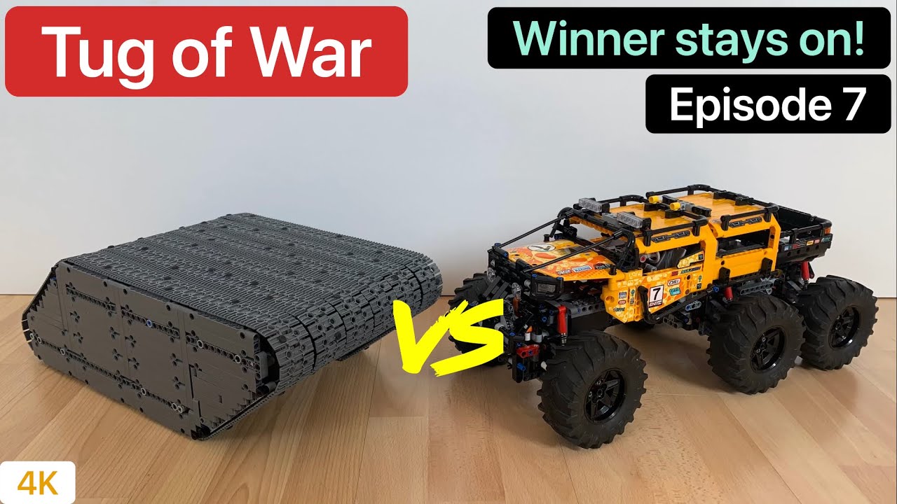 TUG OF WAR! Lego Technic 42099 6x6 Mod Vs The Grazer All Tracked Tank. Winner stays on Episode 7! 4K