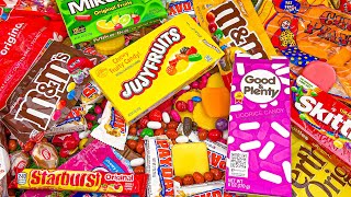 New A Lots Of Candy And Sweets, Skittles, Snickers, Kinder Joy And More Chocolate Candy Asmr