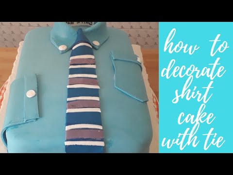 How To Decorate A Shirt Cake With Tie Youtube