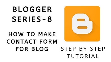 How to Make Contact Form for Blog| Blogger Series #8 | Tamil