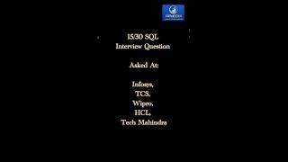 15/30 SQL Interview Question asked at Infosys, TCS, Wipro,HCL, Tech Mahindra #businessanalytics #sql