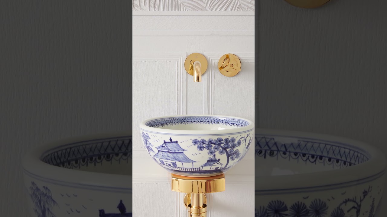 A true work of art - The Mini Eloise - beautiful hand-painted basin from London Basin Company.