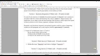 Final Exam Instructions in Introduction to College English