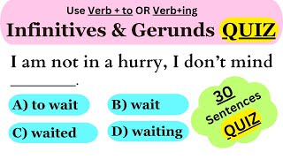 Gerunds and Infinitives Quiz | English Quiz | Grammar Quiz