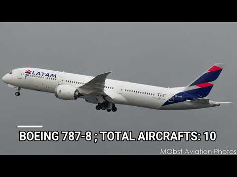 LATAM Airlines Chile fleet as of August 2017