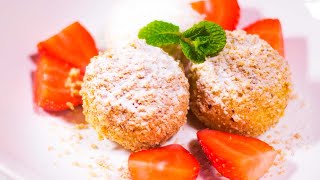 Super FLUFFY Vegan Strawberry Dumplings 😋🍓 Easy Sugar Free Fruit Dumpling Recipe | no milk, no eggs!