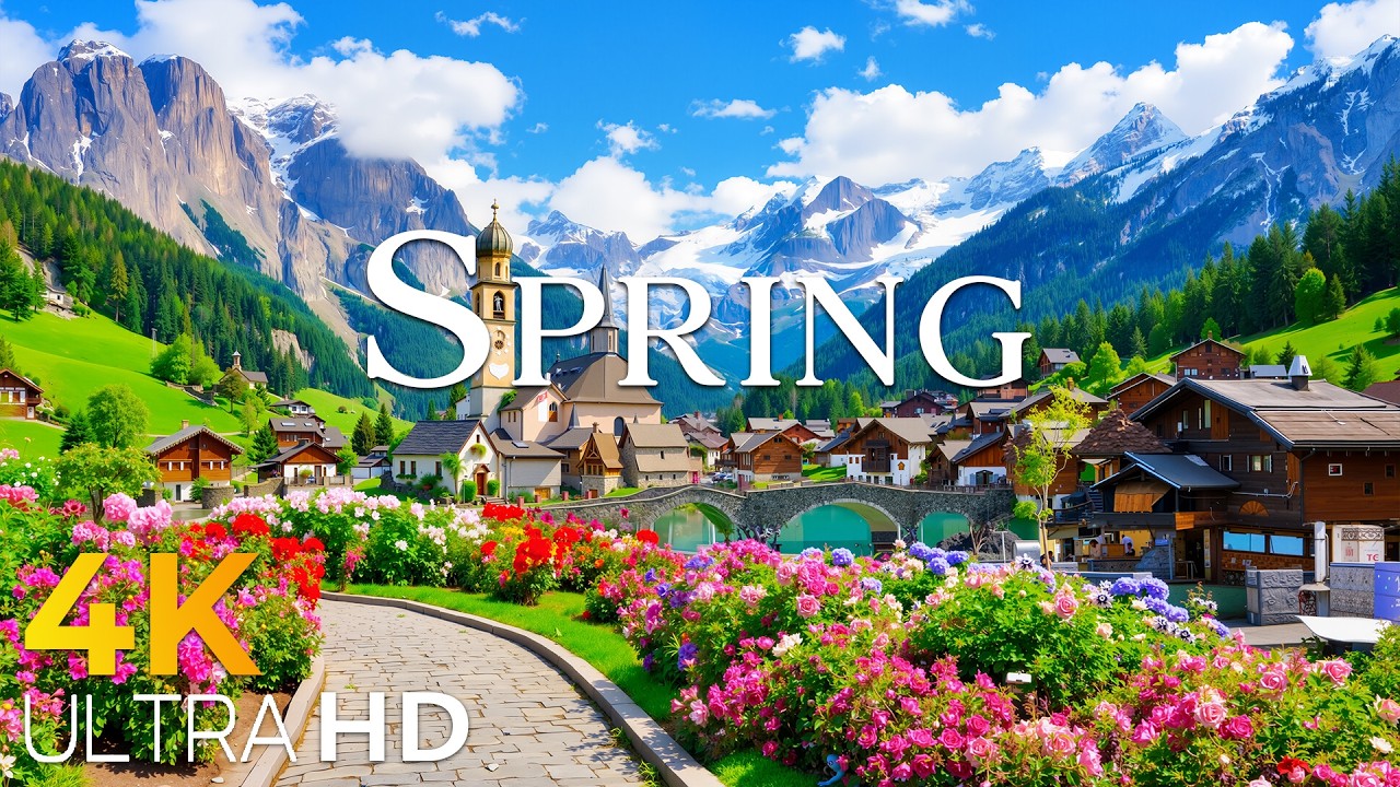 Switzerland Awakens • Spring Season in the Alps 4K | Peaceful Nature & Calming Music
