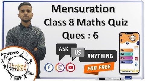 Quiz solving and Explanation Q6 | Mensuration | Class 8 Maths | Padhai Vadhai Quiz