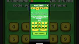 How to add friend and see your code in Best Fiends on mobile 2022 screenshot 2