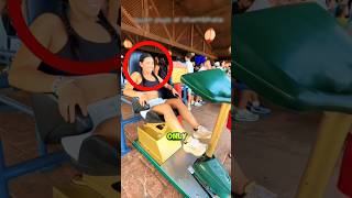 Worker Locked Her In The Roller Coaster Seat 😱 #shortsvideo
