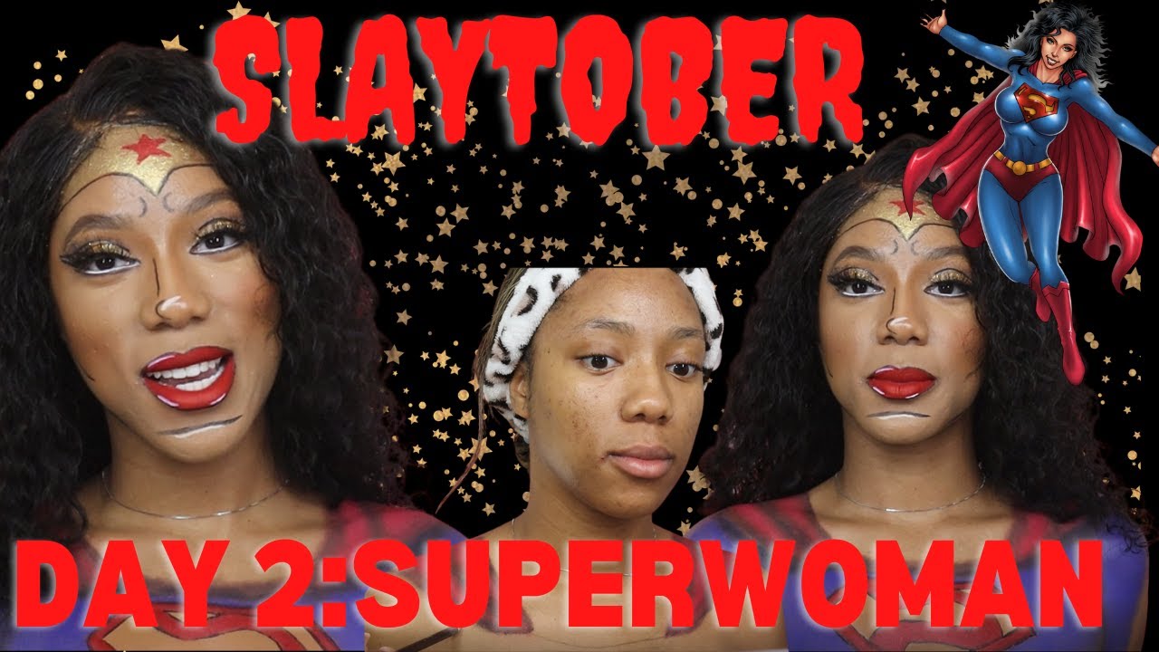 HALLOWEEN MAKEUP TUTORIAL SLAYTOBER DAY 2: SUPERWOMAN