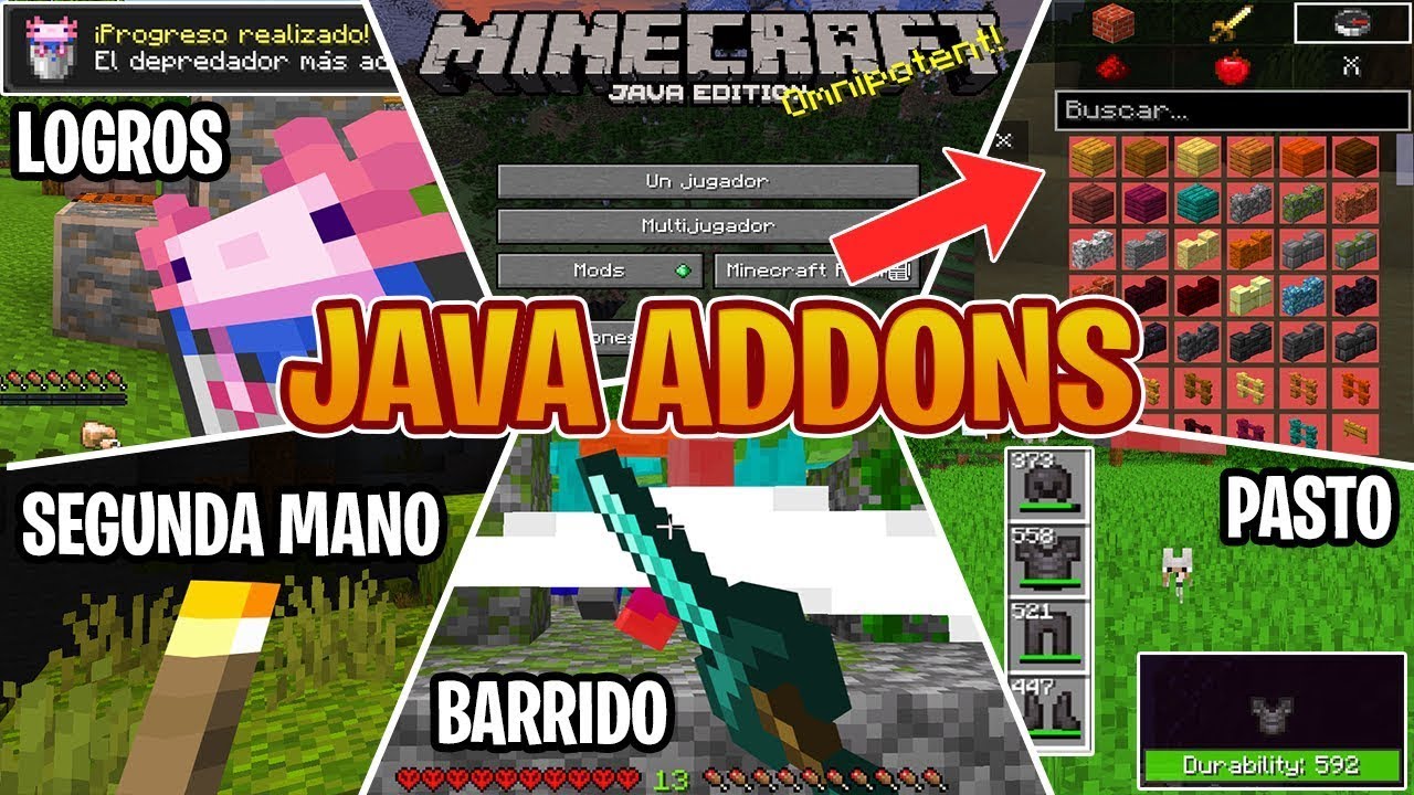 TOP 16 ADDONS de JAVA para MINECRAFT PE 1.19 - MODS JAVA PARA MINECRAFT ...