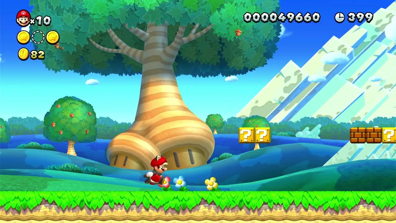 New Super Mario Bros U Deluxe playthrough world 1