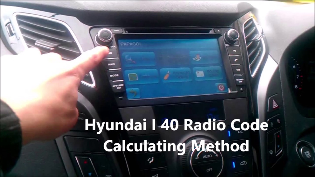 Hyundai I 40 Radio Code Calculating Method For Free - Youtube