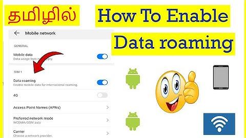 How to Enable Data roaming in Android Mobile Tamil | VividTech