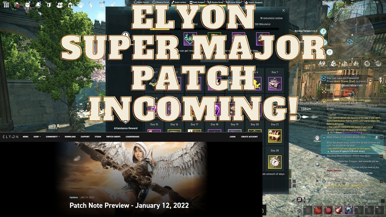 Elyon - Super Major Patch 01/12/2022