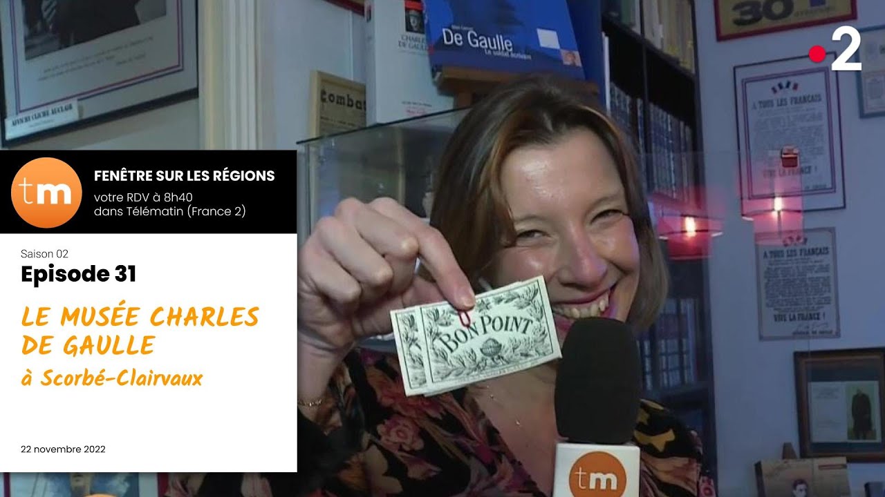 Visite du Musée Charles de Gaulle à Scorbé-Clairvaux / Télématin - Fenêtre sur les régions France 2