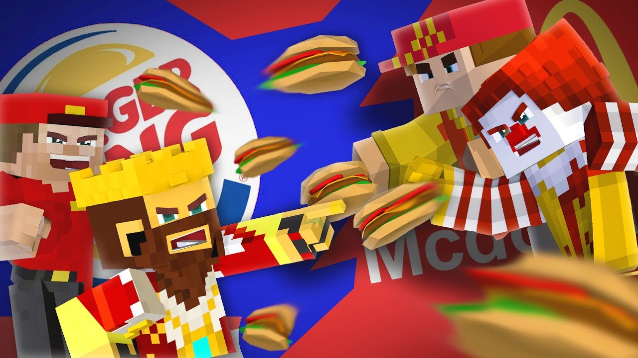 MCDONALD'S ARE AT WAR WITH BURGER KING! - Minecraft Wars - YouTube