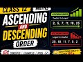 Mathematics 12, Intermediate level."Ascending and Descending orders"