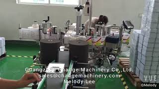 Double two sides auto labeling machine #machine #factory