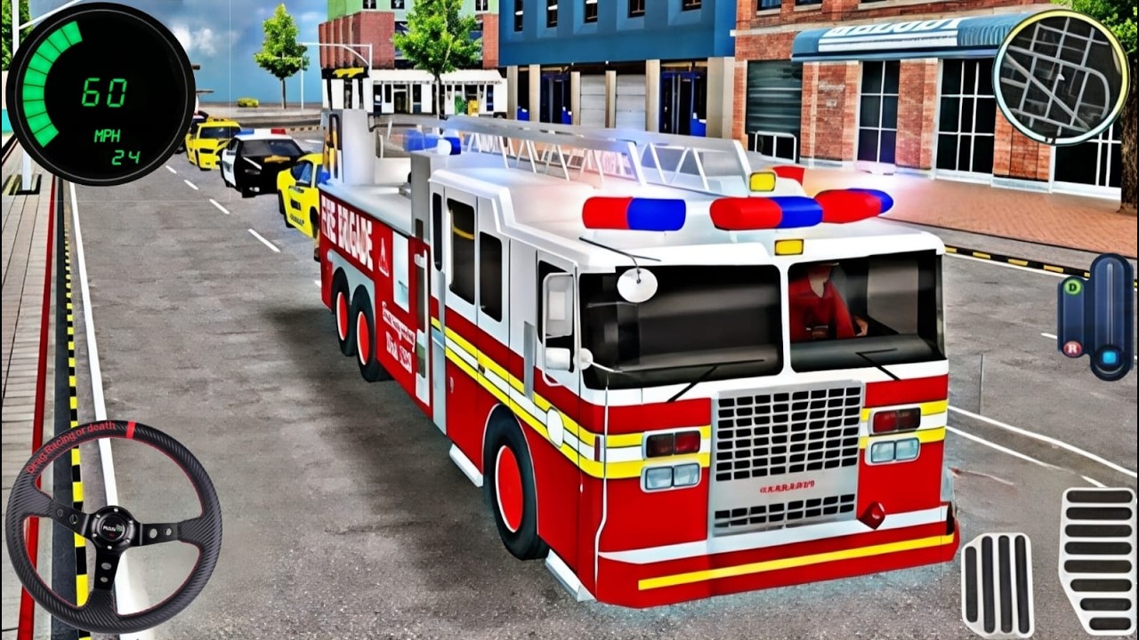 Fire Truck City Rescue Simulator - 911 US Emergency Fire Truck Driving 3D - Android Gameplay