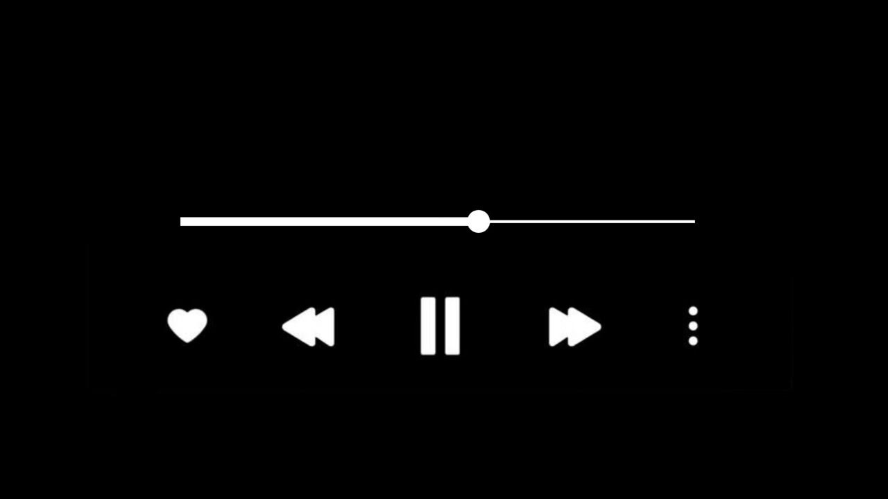 Black Screen Music Player Overlay (4K) Music PlayerOverlay Template⚫