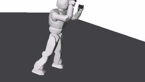 Robot (Hubo) running Hubo-Ach throwing underarm via MoCap