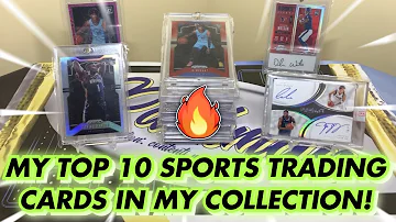 MY TOP 10 SPORTS TRADING CARDS IN MY COLLECTION! LUKA DONCIC, PATRICK MAHOMES, ZION, & MORE! 🔥🔥🔥