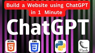 Build a Website using ChatGPT in 1 Minute  #openai #chatgpt