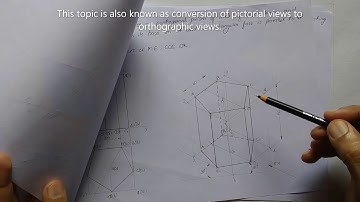 Introduction  conversion of pictorial to orthographic -KTU-Engineering Graphics-Module-5