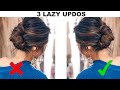 ★3 UPDOS for LAZY but CLASSY GIRLS! 🌲 (Quick HOLIDAY Hairstyles How-to tutorial)