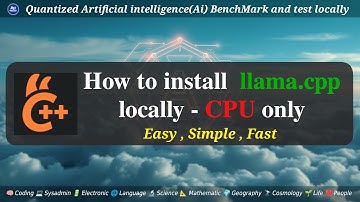 Easiest, Simplest, Fastest way to run large language model (LLM) locally using llama.cpp CPU only