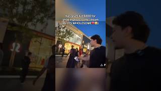 Giving Random Kid 400 Ts Wholesome