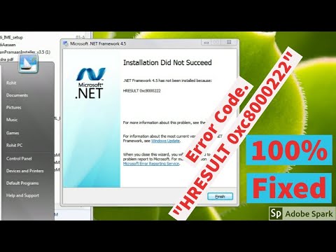 HRESULT 0xc8000222 Installation did not succeed .net framework 4.5 or 4.0 | 100 Fixed
