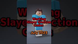 Slayer Selection Codes (found from safari) #shorts