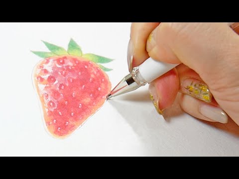 いちごの描き方🍓講座【コピック】How to draw strawberry with copicmarkers