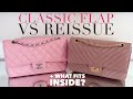 CHANEL Classic Flap Vs Reissue Bag Comparison | What fits inside and Worn Side by Side